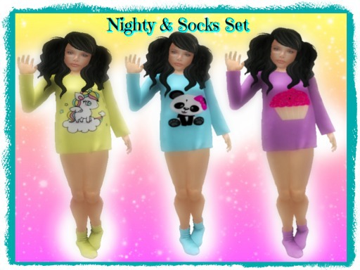*RR4KIDS* {SMB} Nighty & Socks set (texture Hud)