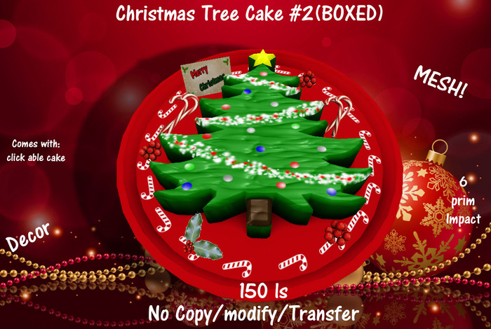 Christmas Tree Cake #2(BOXED)
