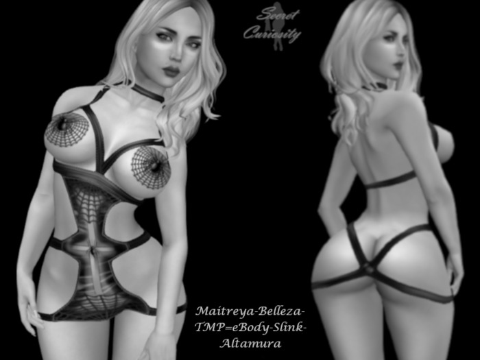 DEMO "Anna" Halloween Dress in Red & Rigged Spiderweb Pasties