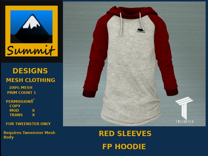Summit Red Sleeve FP Hoodie [Tweenster]