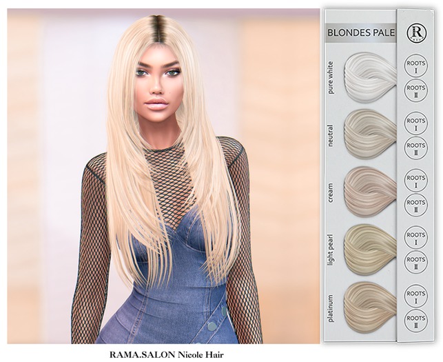 RAMA.SALON - Nicole Hair 'BLONDES PALE'
