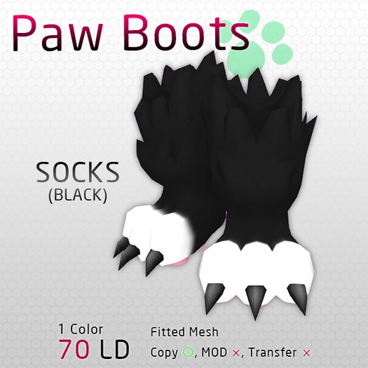 \29Q\ - Paw Boots [Socks Black]