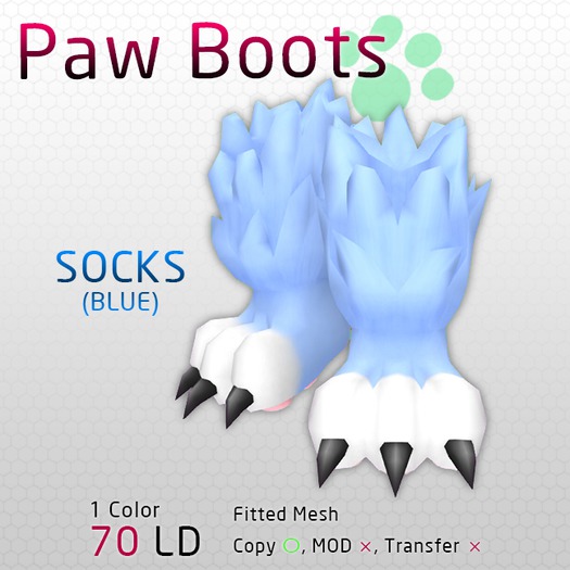 \29Q\ - Paw Boots [Socks Blue]