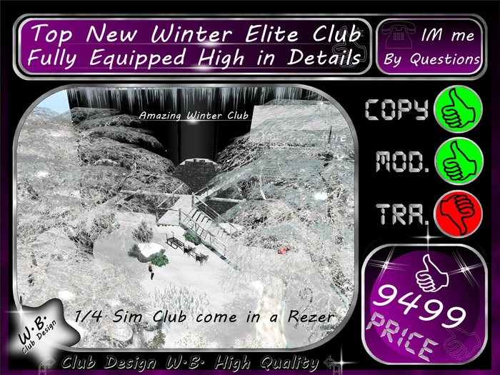 * New * Top Elite Winter Club * FULLY EQUIPPED *