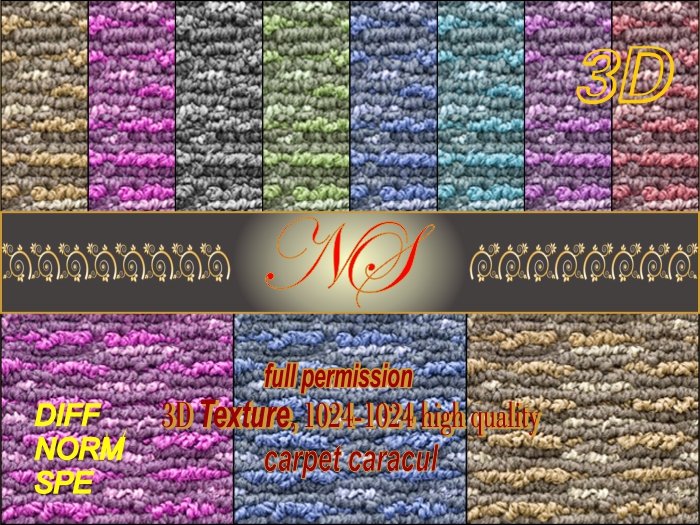 N_s 3d texture carpet caracul
