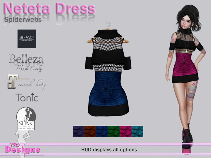 Neteta Dress With Hud Spiderwebs