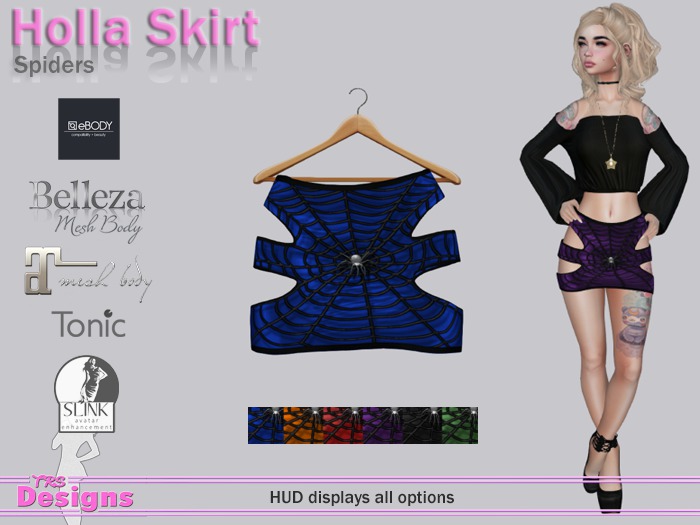 Holla Skirt With Hud Spiders