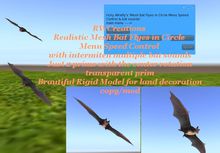 Mesh Bat Flies in Circle Menu Speed Control &  soundBXD