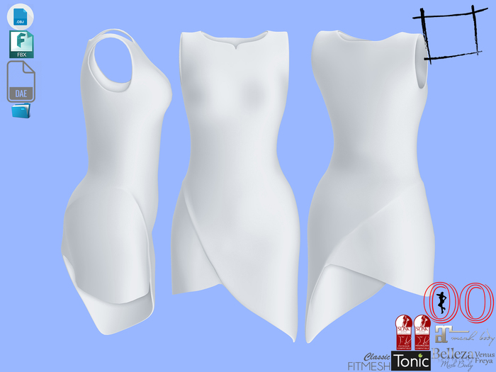 Dae Obj FBX Tulip Skirt Dress Belleza, Maitreya, Tonic, Ocacin Voluptuous