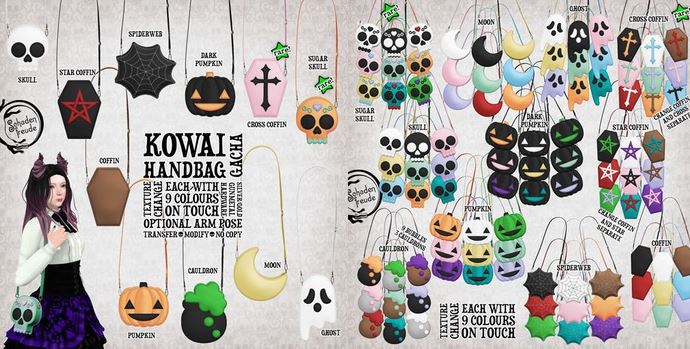 Schadenfreude Sugar Skull Kowai Handbag RARE