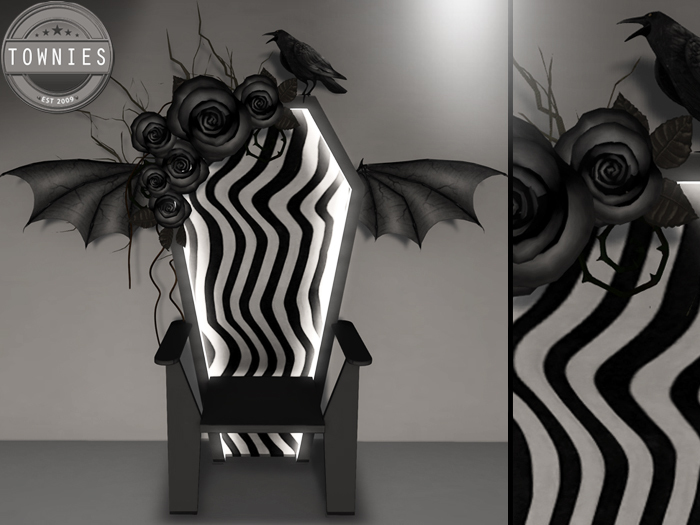 Coffin Chair - psychedelic bw