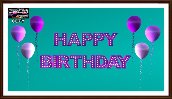 Happy Birthday Purple Panel