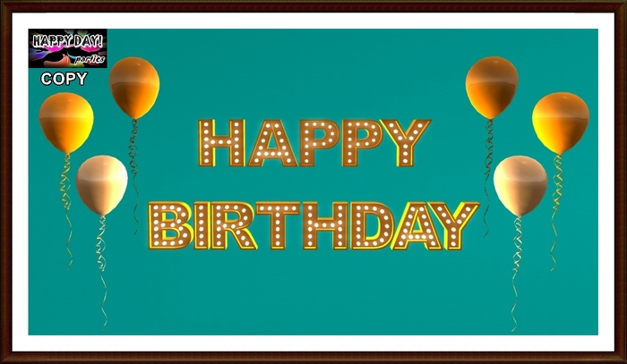 Happy Birthday Orange Panel