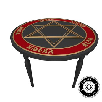 Second Life Marketplace - Dark magic set No.2-star table(blood) (REZZ)