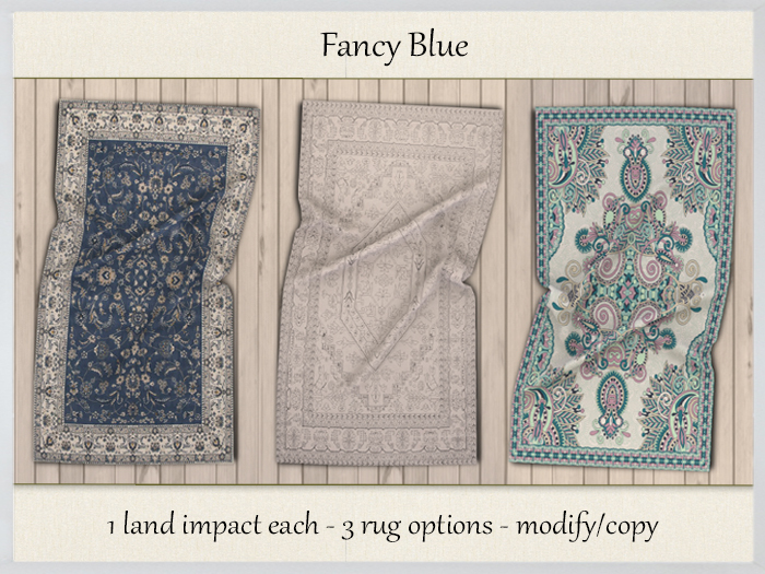 {WM} Rug 3-Set: Fancy Blues {BOXED}