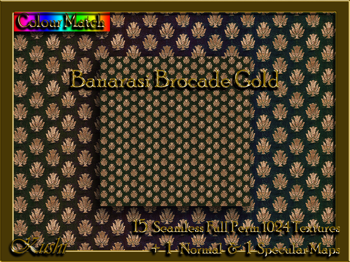Banarasi Brocade Gold Textures