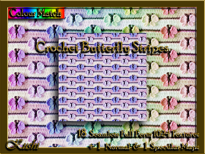 !Kushi! CrochetButterflyStripes Textures -WEAR TO UNPACK