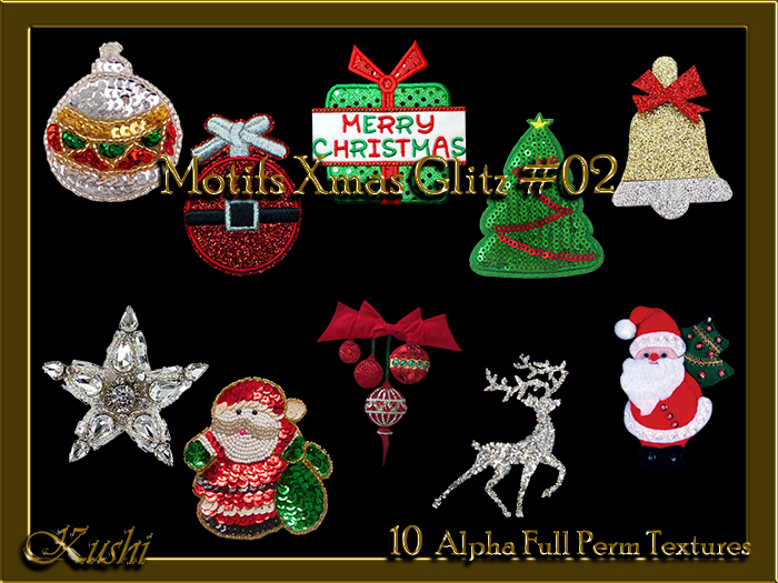 !Kushi! MotifsXMASGLITZ 02 Textures -WEAR TO UNPACK