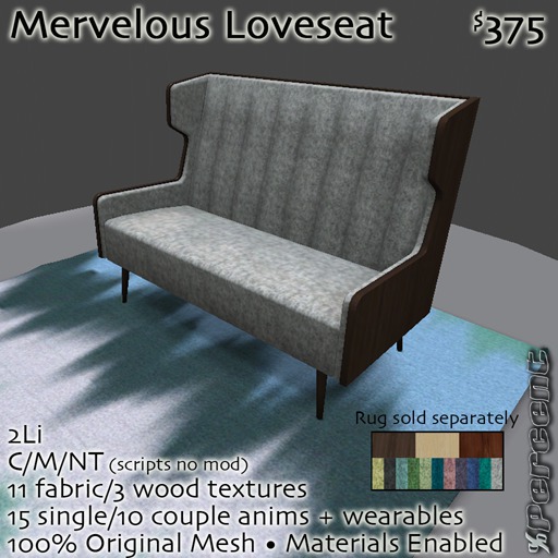 %Mervelous Loveseat *MESH* Delivery Box