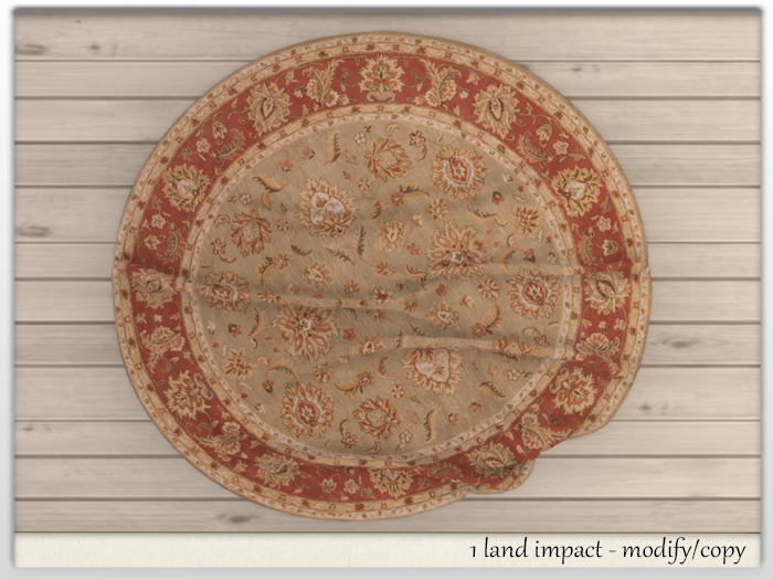 {WM} Round Rug: Ornate Floral {BOXED}