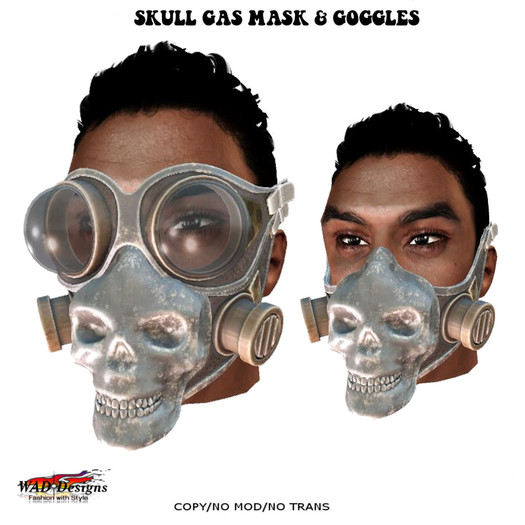 SKULL MASK AND GOGGLES MALE