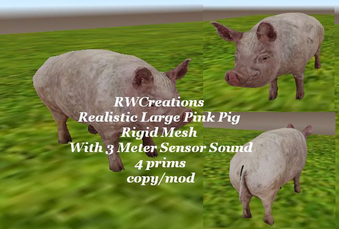 Large Pink Pig Mesh with Sensor 3 meters sound (boxed)