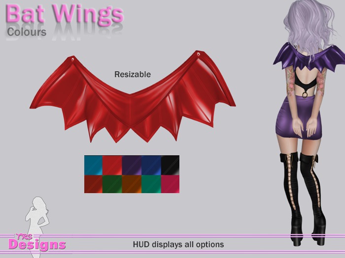 Bat Wings With Hud Colours