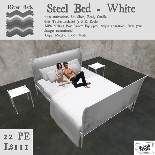 *Steel Bed - White*