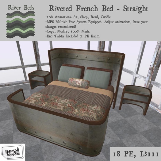 *Riveted French Bed - Straight*