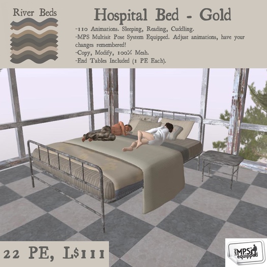 *Hospital Bed - Gold*