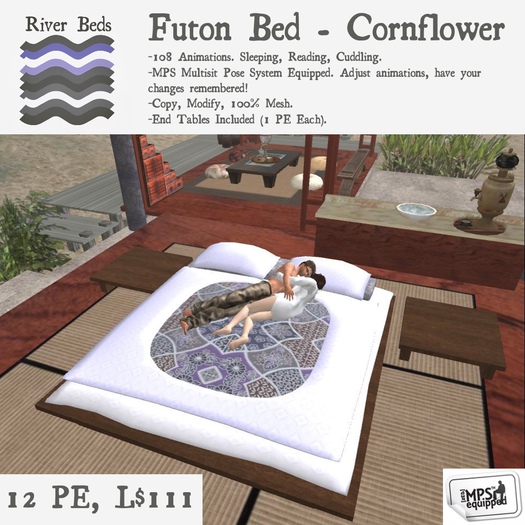 *Futon Bed - Cornflower*