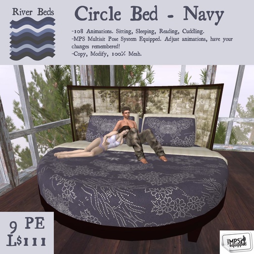 *Circle Bed - Navy*