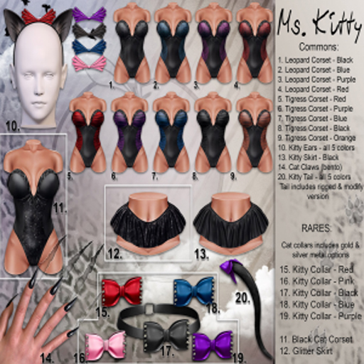 (AMD) Boxed Ms. Kitty Collar - Red *RARE*