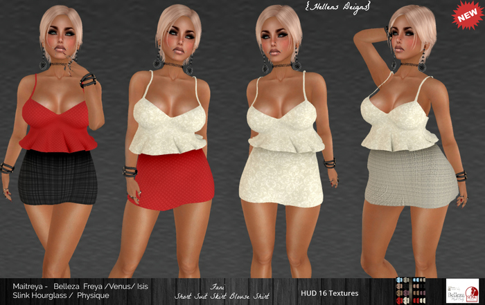 (Hellens) Short Suit  Skirt Blouse Shirt Fani Maitreya Hourglass Physique Isis Venus Freya