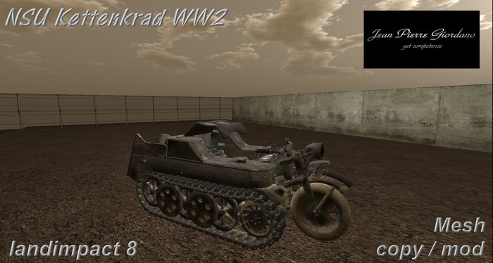 NSU Kettenkrad WW2 mesh 