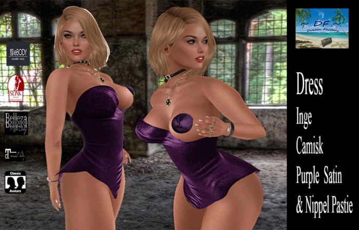 ~DF~Dress Inge Camisk purple