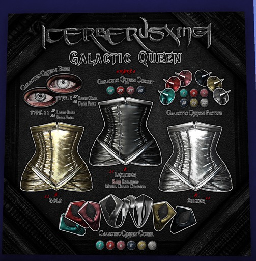 23. [CX] Galactic Queen - Corset - Silver (M) RARE