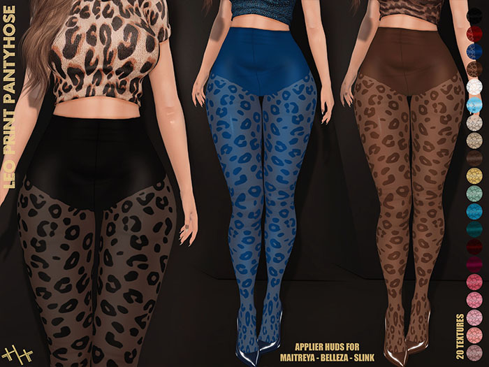 [hh] Leo Print Pantyhose