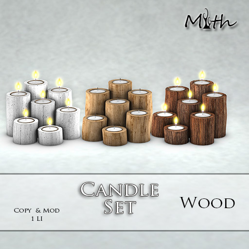 Myth - Candle Set Wood