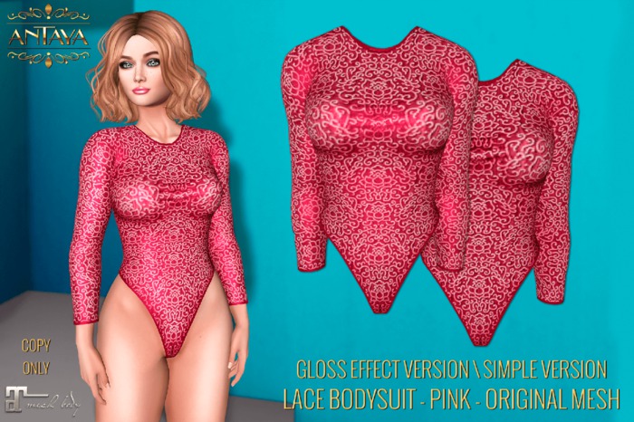 :: ANTAYA :: Lace bodysuit pink - Maitreya (wear me)