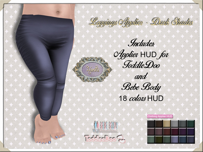 By Hanta - Leggings Applier - Dark Shades (ToddleeDoo and Bebe)