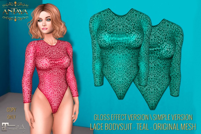 :: ANTAYA :: Lace bodysuit teal - Maitreya (wear me)