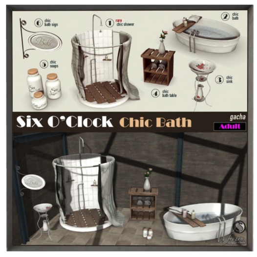 !six o'clock! [CHIC BATH-6] Bath Sign*