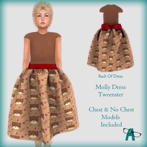{-A-} Molly Dress - Fall Bears