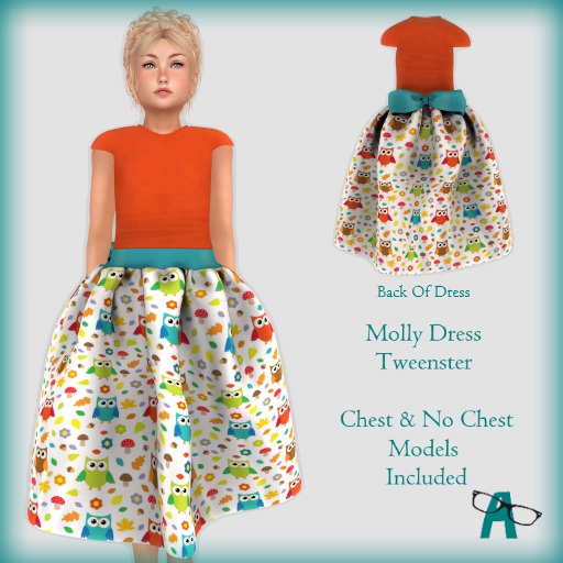 {-A-} Molly Dress - Fall Owls