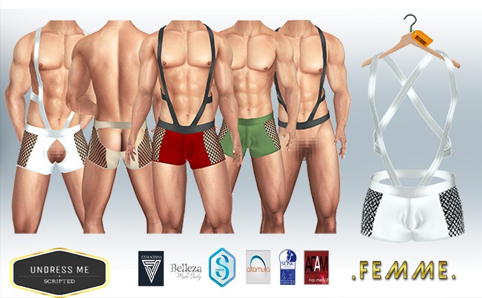 [FM] UNDRESS ME MALE 01 WHITE *ADD/WEAR ME*