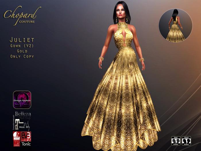 *Chopard Couture* Juliet Gown - Gold (V2) (OMEGA)