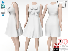  Dae Obj FBX A Line Sleeveless Dress with Front Bow Belleza, Maitreya, Tonic, Ocacin Voluptuous