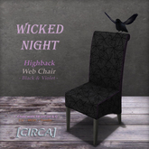 [CIRCA] Pkg - "WICKED NIGHT" - Highback Web Chair -Blk & Violet