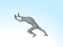 GOL7 Pushing Man Statue